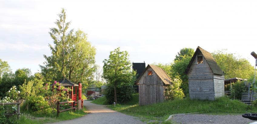 Byggerhuse på byggelegepladsen