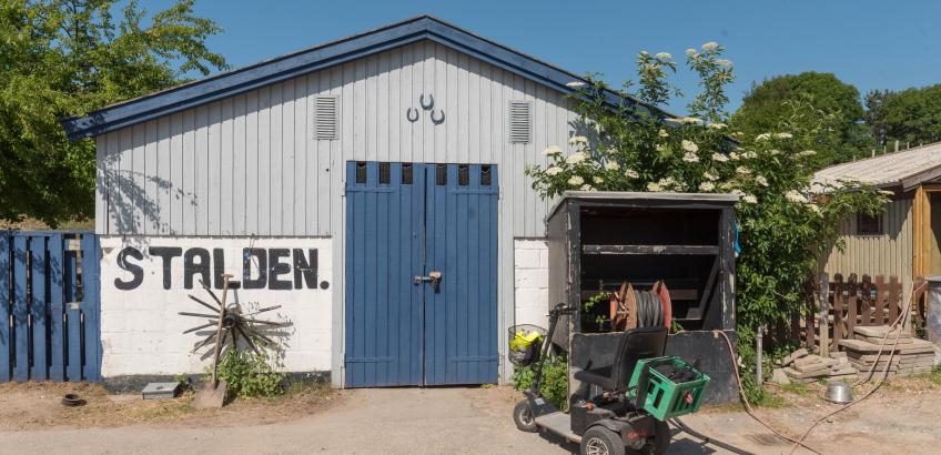 Indgang til Stalden på Klakkebjerg Fritidscenter